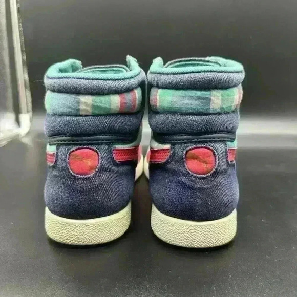 Puma First Round EX Mid Denim Plaid Coral Woman's Size 7 Casual Sneaker - Picture 5 of 9